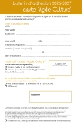 Bulletin d'adhésion carte Agde Culture
